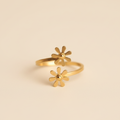 22K Gold Plated SS Flower Ring