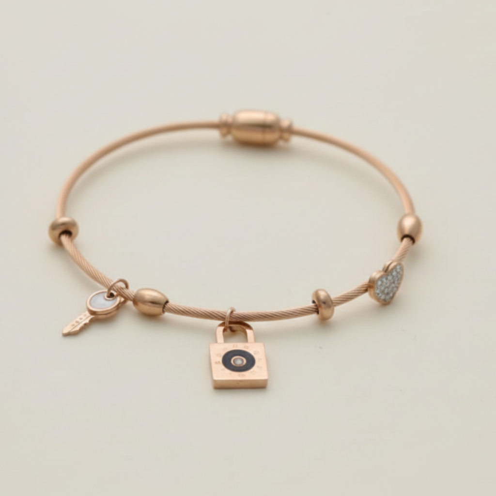 18K Rose Gold Charm Bracelet