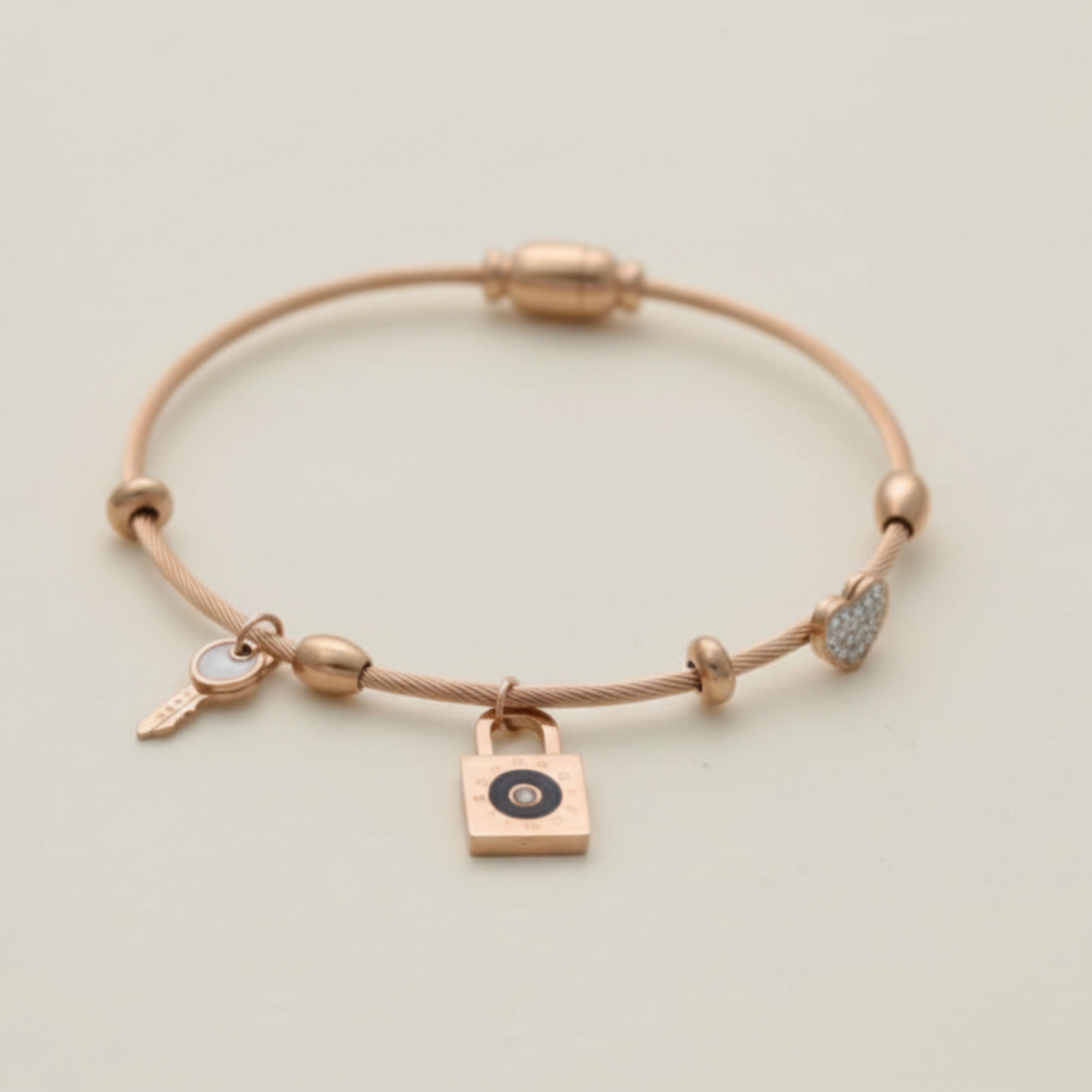 18K Rose Gold Charm Bracelet
