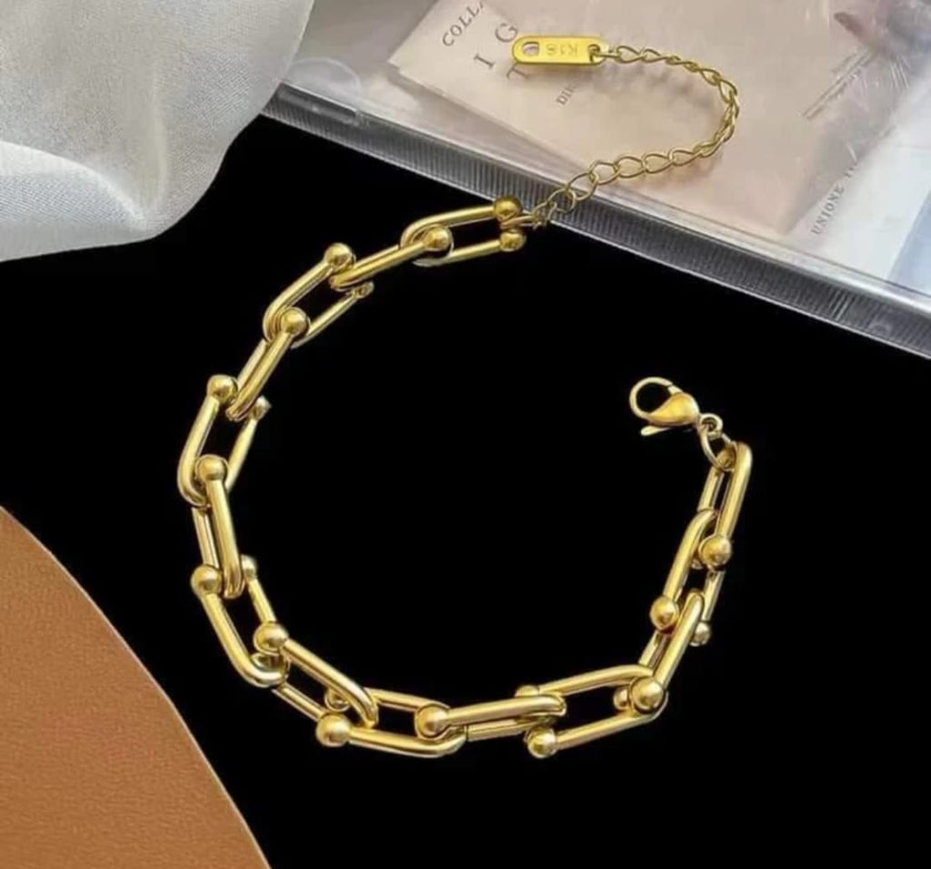 22K Gold Plated Anti-Tarnish SS Adjustable Bracelet-Anklet for Women