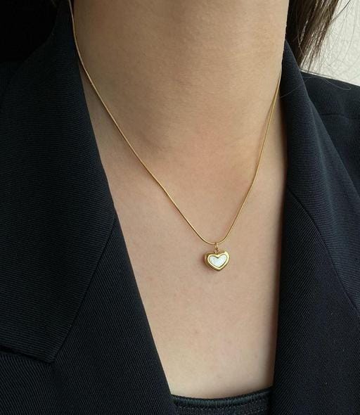 22K Gold Plated Heart Pendant Necklace