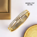 Gold Plated Crystal Line Kada Bracelet