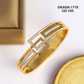 Gold Plated Crystal SS Designer Kada for Women
