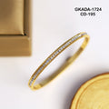 Gold Plated Crystal Studded Kada Bracelet
