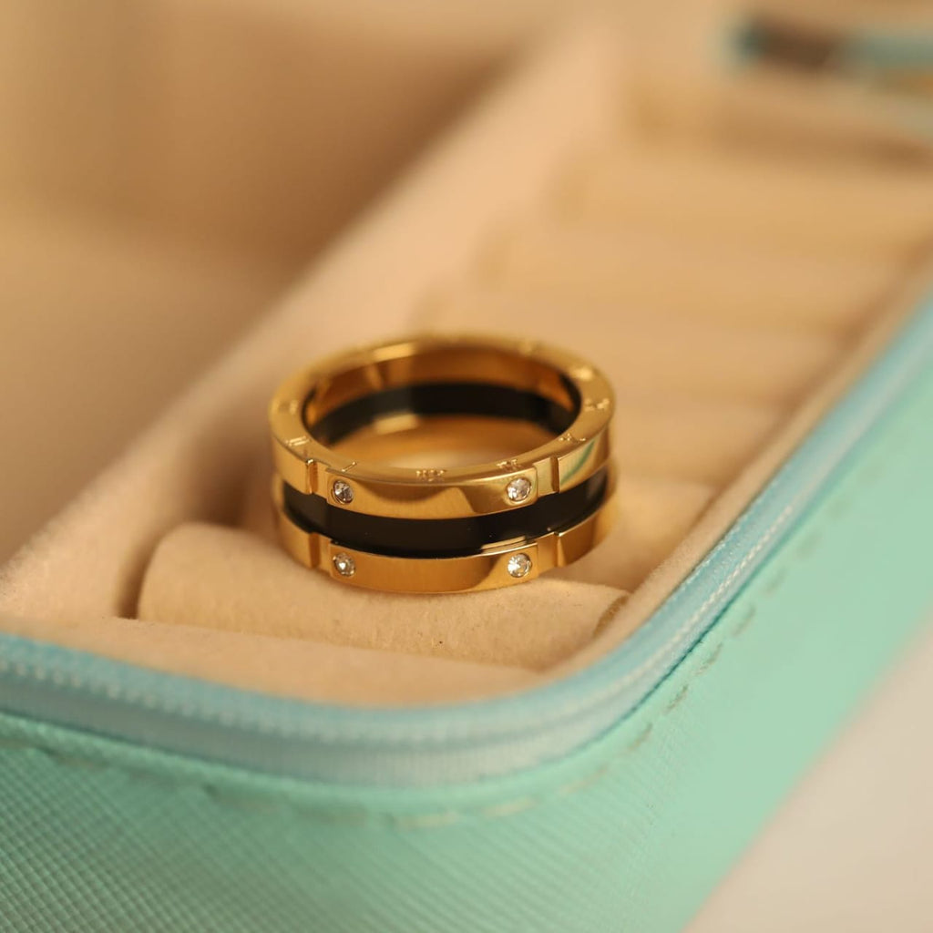 22K Gold Plated SS Couple Ring for Men & Women