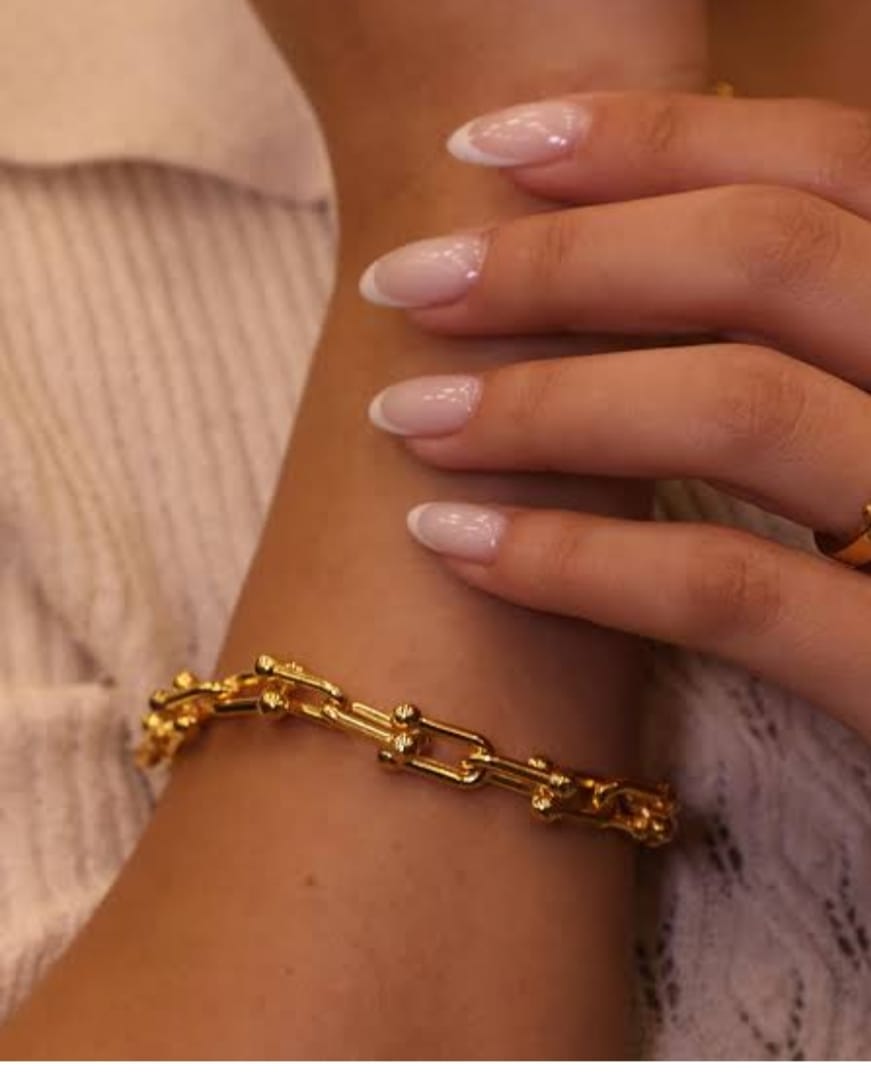 22K Gold Plated Anti-Tarnish SS Adjustable Bracelet-Anklet for Women