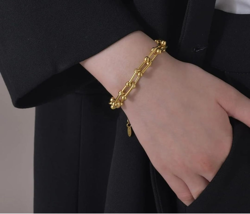 22K Gold Plated Anti-Tarnish SS Adjustable Bracelet-Anklet for Women