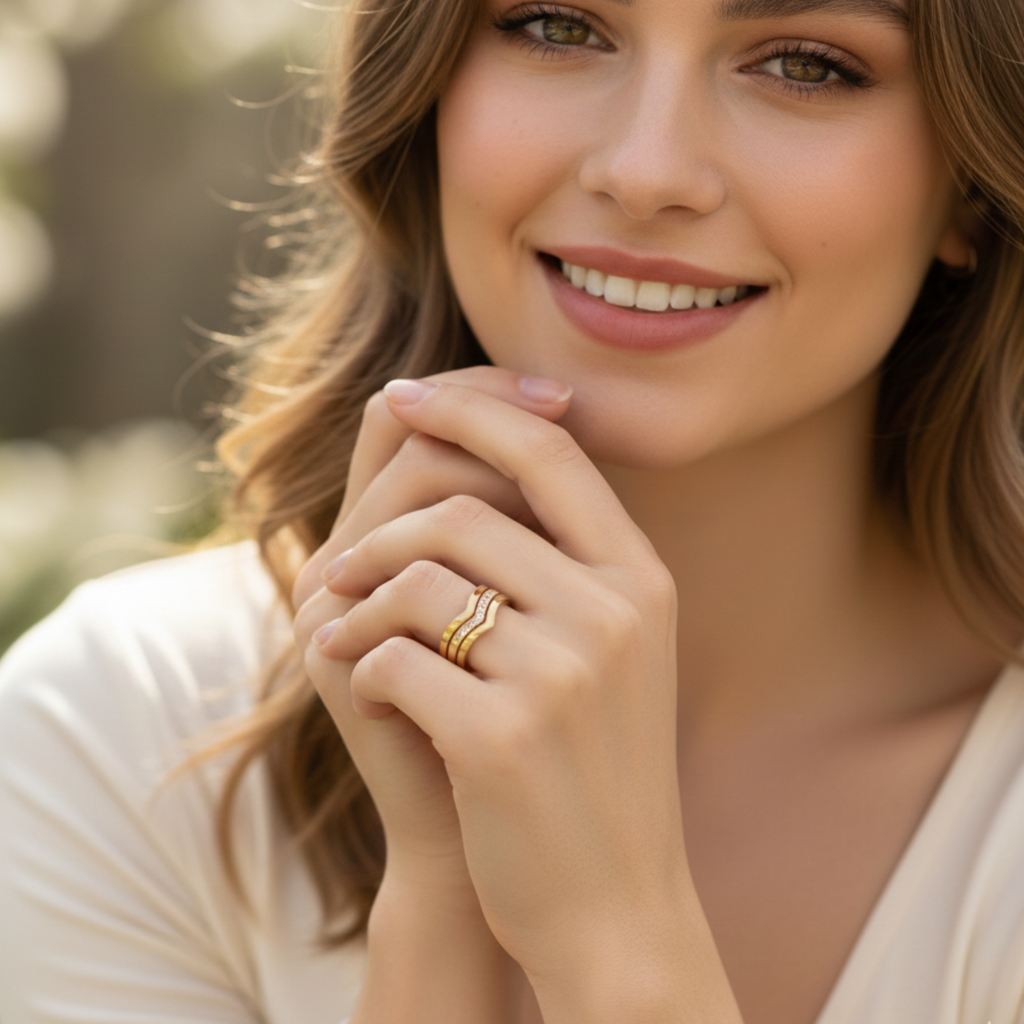 Gold Plated SS Ring for Men & Women