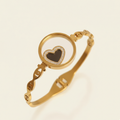 22K Gold Plated SS Heart Charm Bracelet for Women