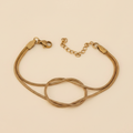 22K Gold Plated Anti-Tarnish Knot Chain Bracelet Anklet for Women