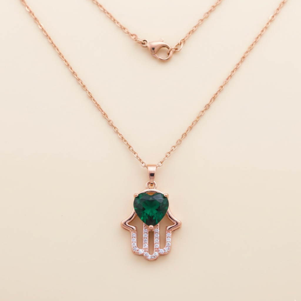 Rose Gold 18K Plated Delicate Chain Pendant Necklace