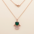 Rose Gold 18K Plated Delicate Chain Pendant Necklace