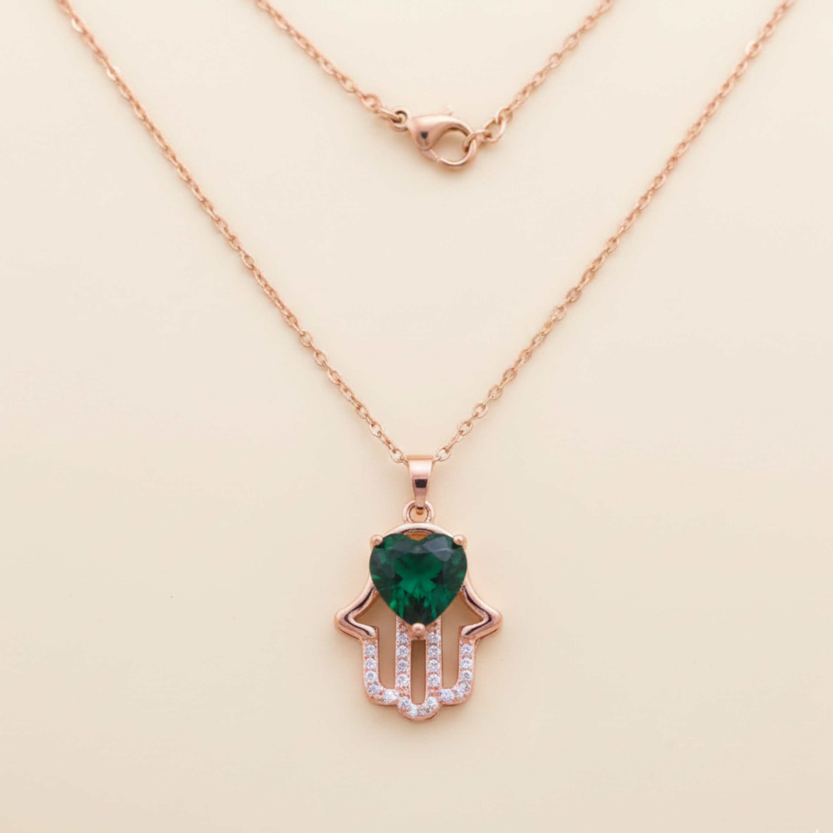 Rose Gold 18K Plated Delicate Chain Pendant Necklace