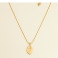 22K Gold Plated Rose Flower Pendant Necklace